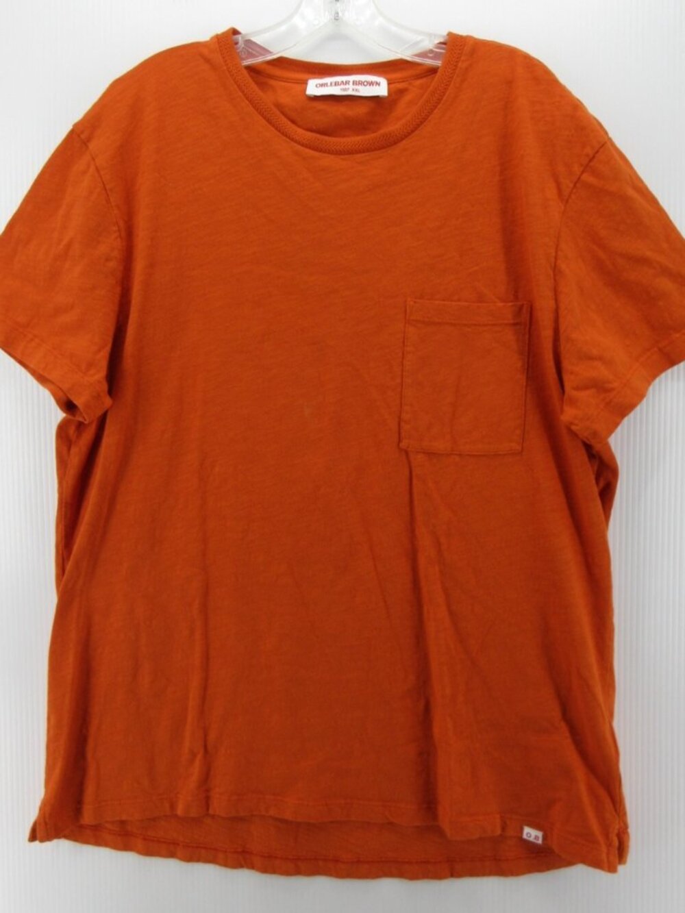 Orlebar Brown Shirt XXL Pullover Slub Cotton Preppy Blank Pocket